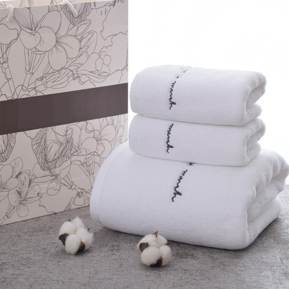 3 Pieces Bath Towels Thick Cotton Towel Set Face Towels Bath Towel For Adults Washcloths High Absorbent bathroom towel suit