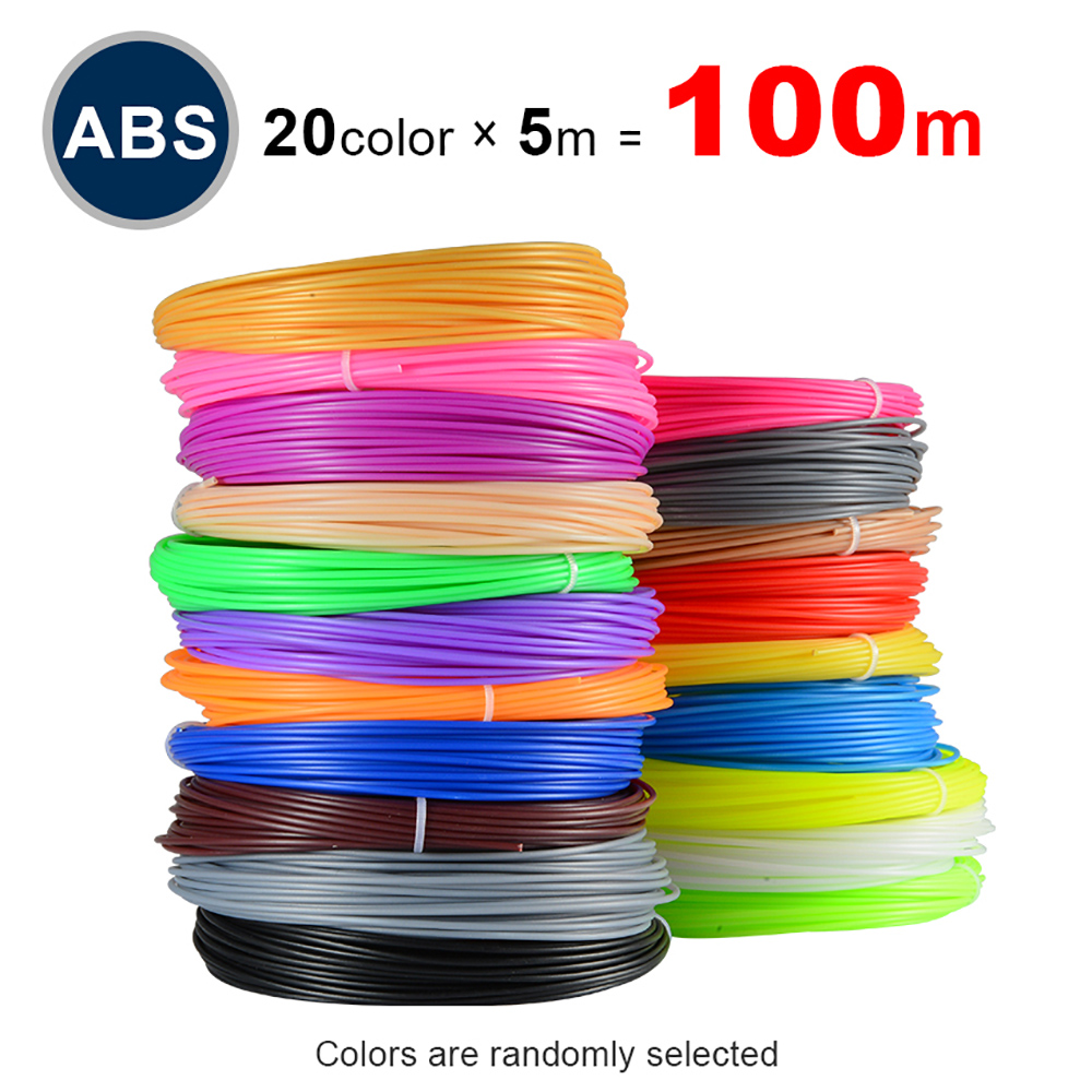 20Pieces/lot 3D Printer Filaments 20 Colors 3D Printing Pen Plastic Threads Wire 1.75 mm Printer Consumables 3D Pen Filament ABS