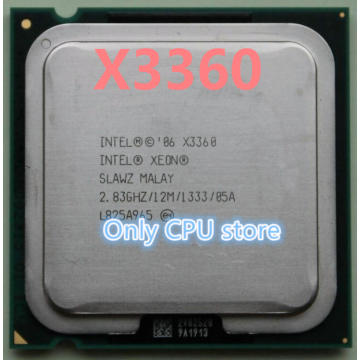 free shipping X3360 Quad Core 2.83GHz LGA 775 95W 12M Cache Server CPU scrattered piece