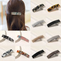 1Pcs Leopard Marble Acetate Colorful Barrette Hair Clips Women Bling Glitter Hairpins Square Geometric Flowers Hair Accessories