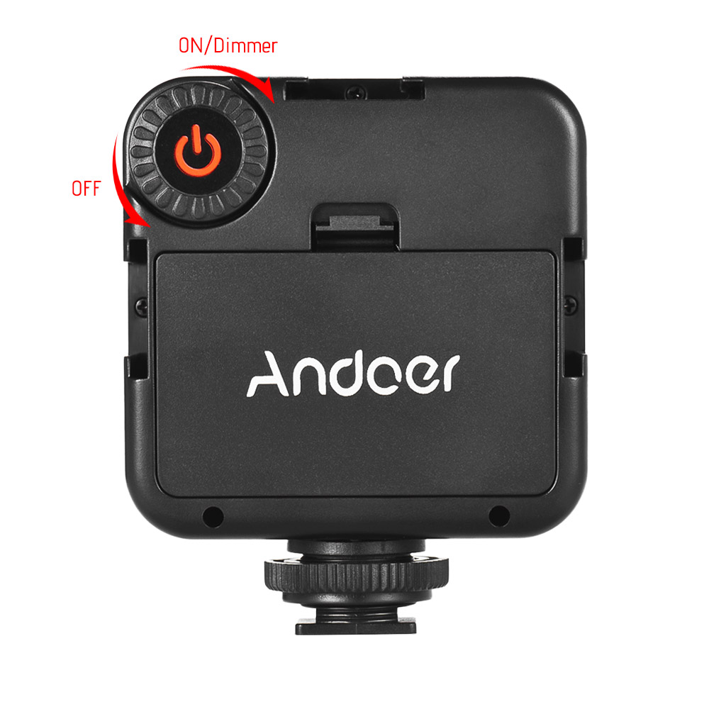 Andoer W49 Dimmable Camcorder Video Lighting Mini Interlock Camera LED Panel Light for Canon Nikon Sony A7 DSLR