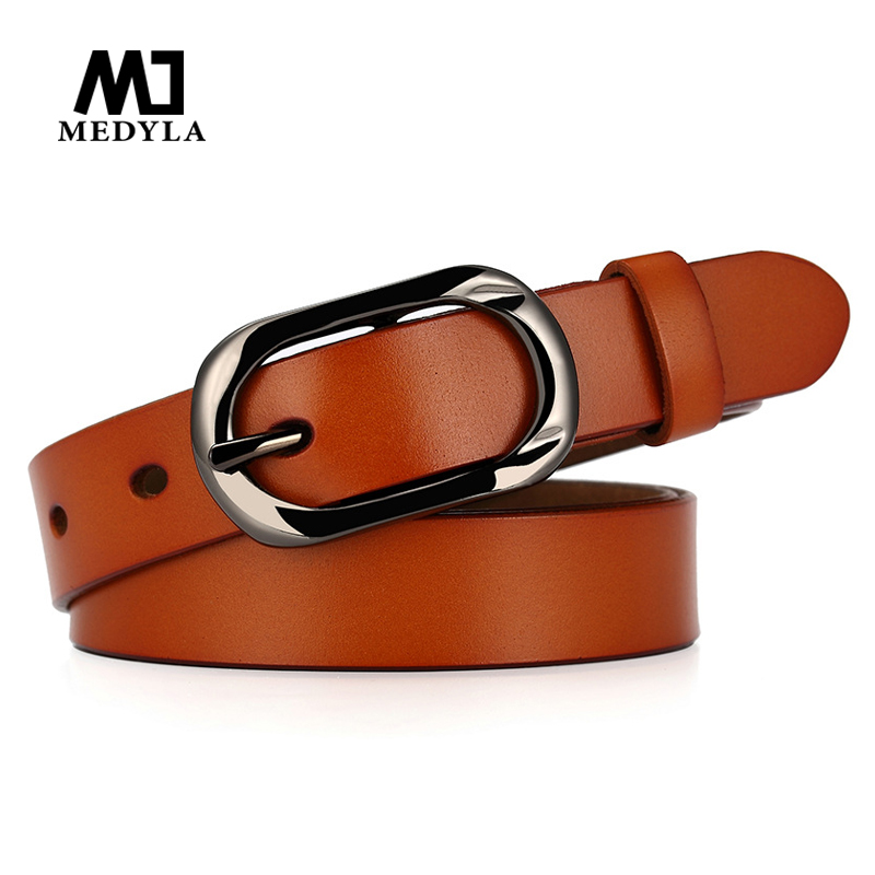 MEDYLA new genuine leather Belts for women Fashionable Cowhide Belt Female vintage leather belt brand designer strap
