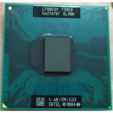 intel CPU laptop Core 2 Duo T2050 CPU 2M Cache/1.6GHz/533/Dual-Core Socket 478 Laptop processor for 945