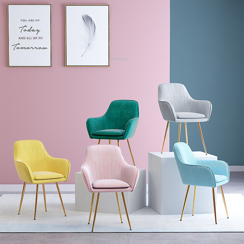 INS Modern Dining Chair Chairs Leisure Chair Armchair Cloth Art customized Living Room Furniture Decoration sofa Salon