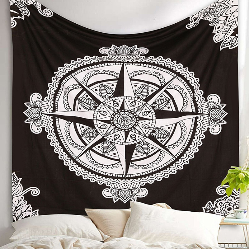 Mandala Tapestry Polyester Bohemian Wall Hanging Decor Blanket Carpets Dorm Decor Psychedelic Tapestry Sleeping Tapestry