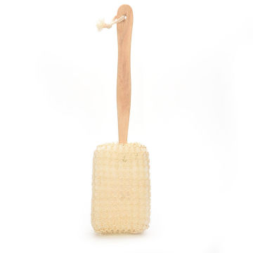 1Pc Design Shower Bath Brushes Bathroon Products Long Wooden Handle Natural Sisal Body Back Sponge Scrubber Sanitary Ware Suite