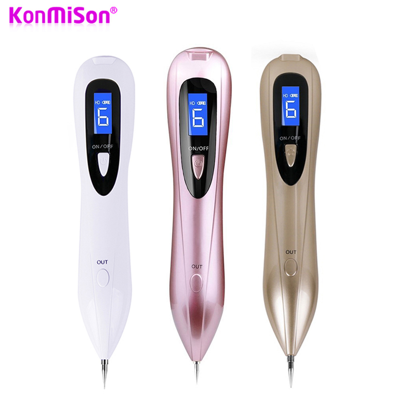 Konmison Plasma Pen Laser Mole Wart Tattoo Removal Dark Spot Fleshy Nevus Freckle Remove Painless Face Skin Care Beauty Machine