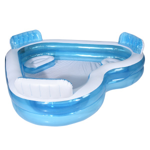 Heart-shaped backrest swimming pool inflatable family pool