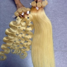 613 Blonde Virgin Human Hair,613 Cuticle Aligned Hair Bundles With Frontal,Blonde Virgin Human Hair 613 Bundles With Closure