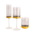 Gold-plated Red Wine Glass High-footed Champagne Glass Household Juice Cup Standing Water Bottle Crystal Bar Accessories