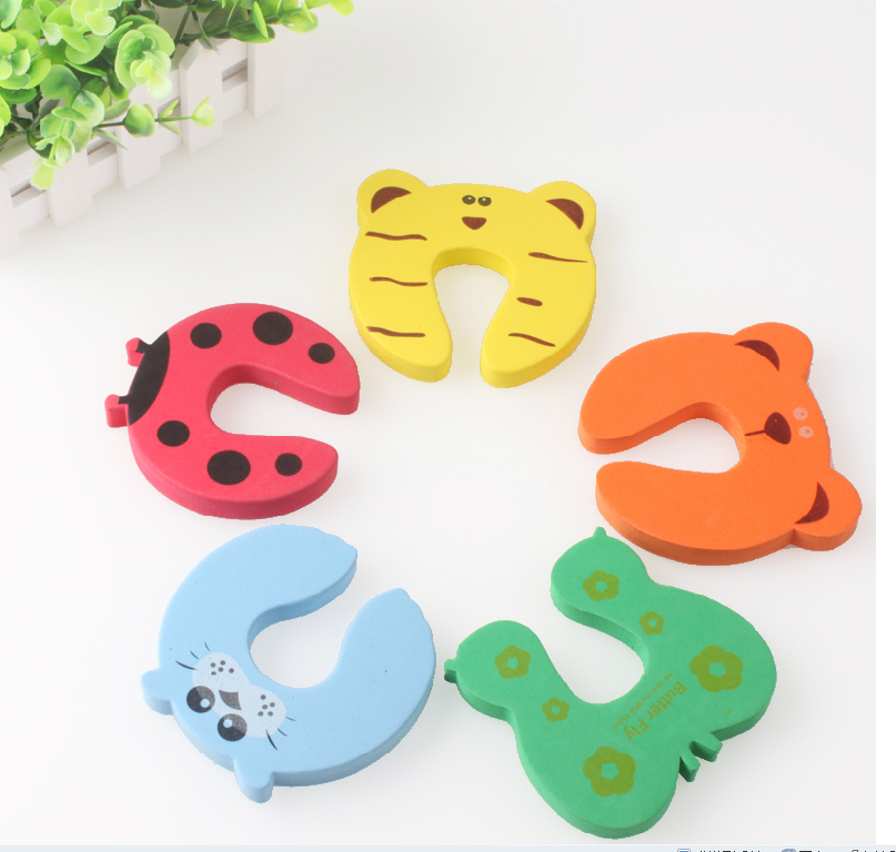 Saftey Gates Doorways 5pc Kids Baby Animal Jammers Stop Edge Corner Guards Door Stopper Holder lock baby Safety Finger Protector