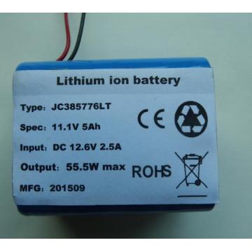 11.1V rechargeable li ion battery pack