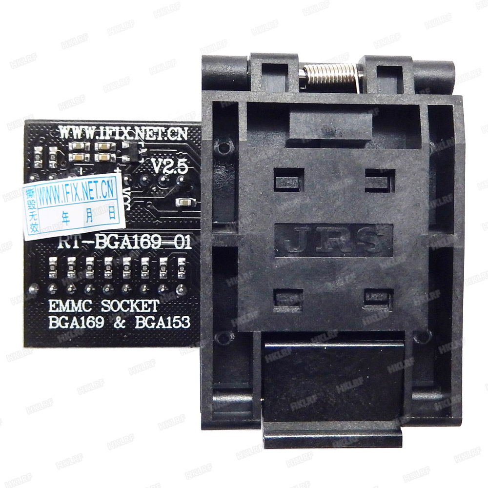 RT-BGA169-01 V2.5 EMMC Seat EMCP153 EMCP169 Socket for RT809H Programmer 11.5*13mm Add more 3 pcs Matrix