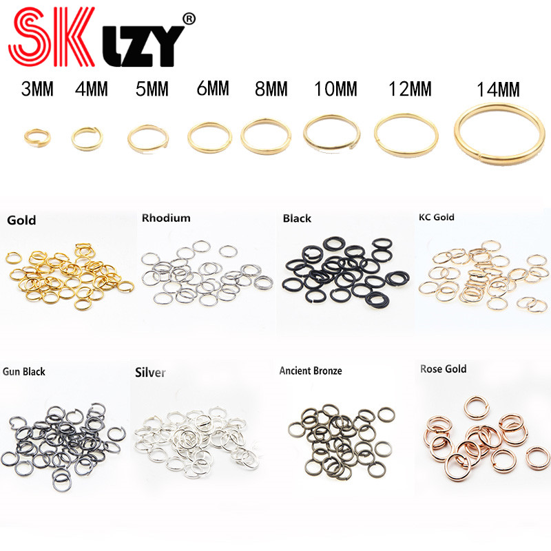 200pcs/lot 3-16mm Metal Jump Rings Open Single Loops Split Rings Connectors For Diy Jewelry Making Handmade Accessories