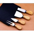 Free shipping 100 sets 1 Set 4pcs Knives Bard Set Oak Handle Cheese Knife Kit Kitchen Cooking Tools Useful Accessories