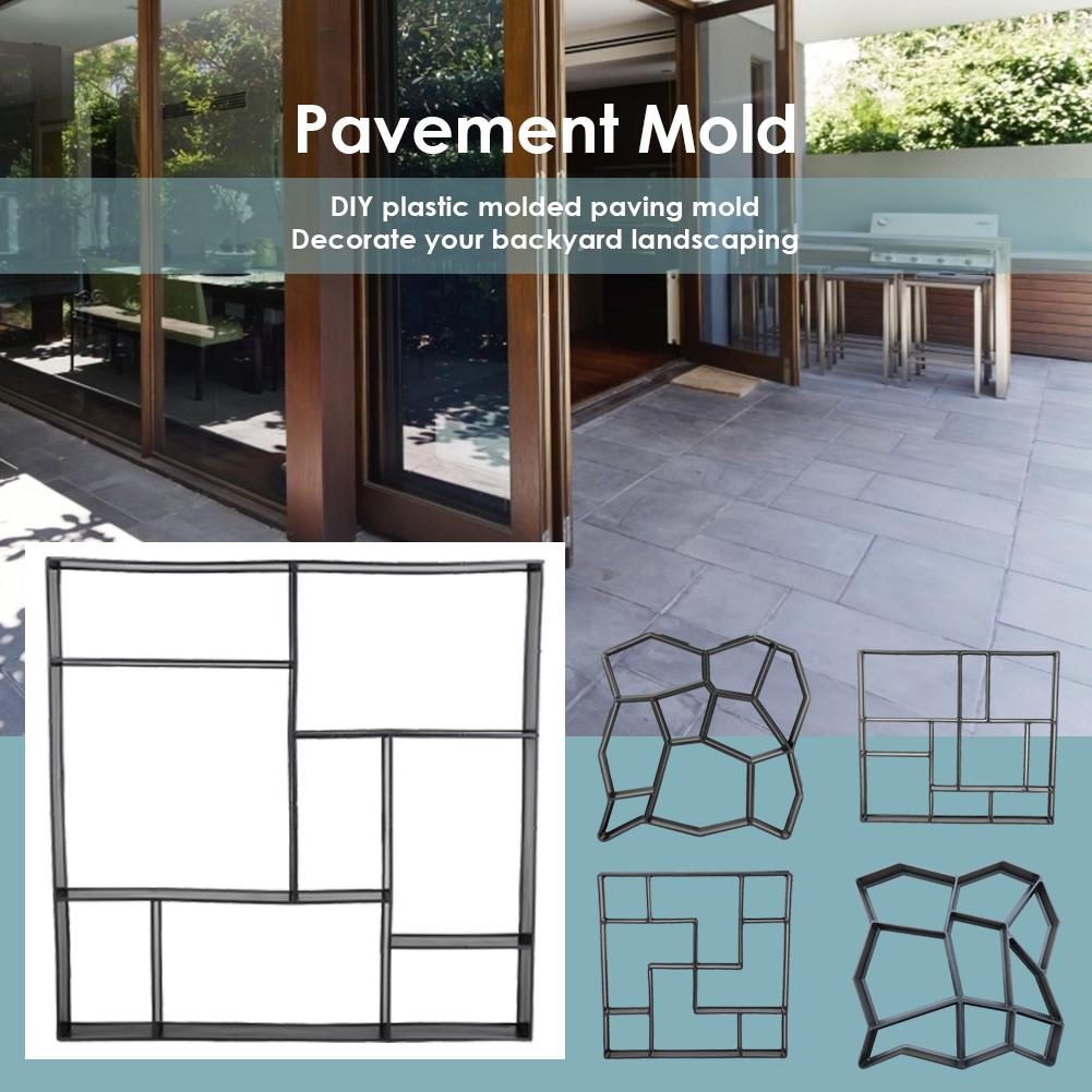 DIY Manually Road Garden Path Maker Pavement Mold Paving Cement Concrete Brick Mould Garden Stone Road for Garden Home