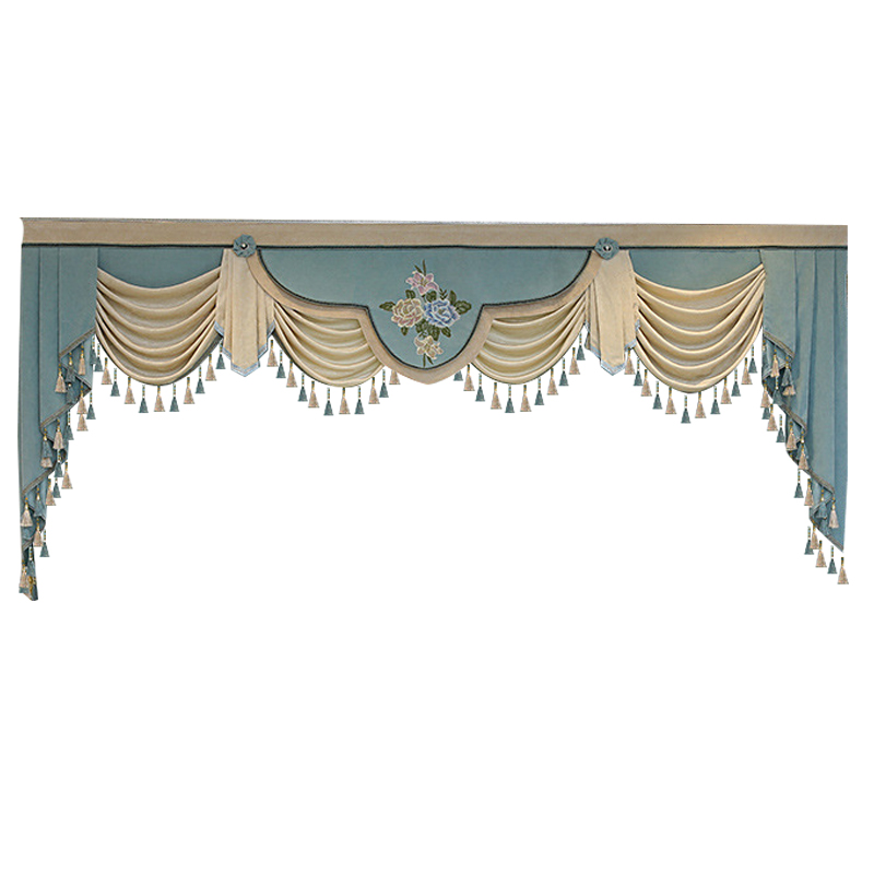 Custom Made Pelmet Valance Europe Luxury Valance Curtains for Living Room Window Curtains for Bedroom Curtains Lace Beads