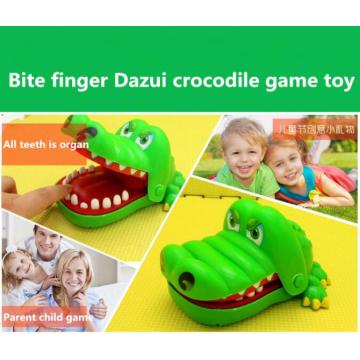 Creative Parent child interaction toy green Bite finger alligator extract a tooth classic child game practical joke toy