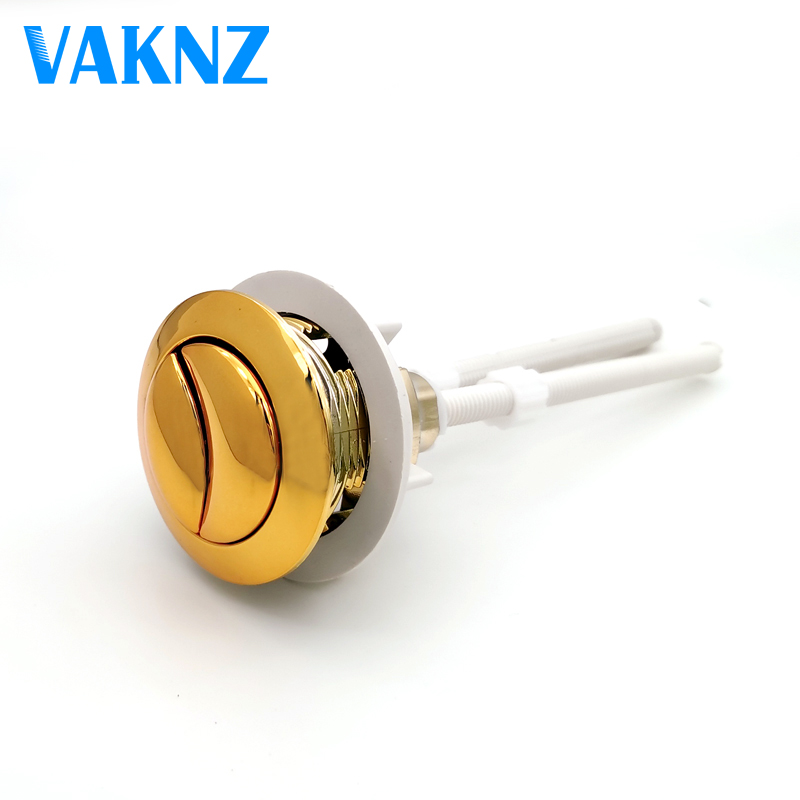 Dual Flush Toilet Tank Gold colour Button Round shape Toilet Push Button Bathroom Accessories 38mm