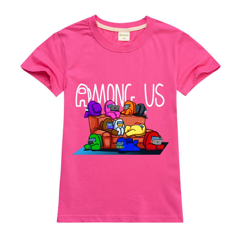 New Game Among Us Boys T-shirt Girls T Shirt Kawaii Summer cotton Kids Tops Cartoon Graphic Tees Funny Harajuku Children Tshirt