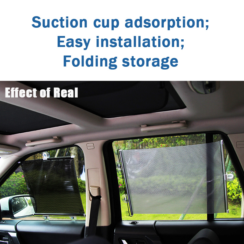 Car Sunshade Curtain Rear Side Window Front/Back Windshield Sun Block Blinks Black Cover Suction Cup Universal Cars Accessories