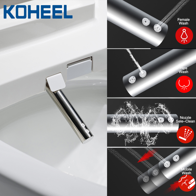 KOHEEL smart toilet seat cover electronic bidet cover clean dry seat heating wc intelligent led light toilet seat