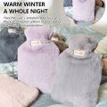 1800/800ml Hot Water Bottle Soft Keep Warm In Winter Portable And Reusable Protection Plush Covering Washable and leak-proof