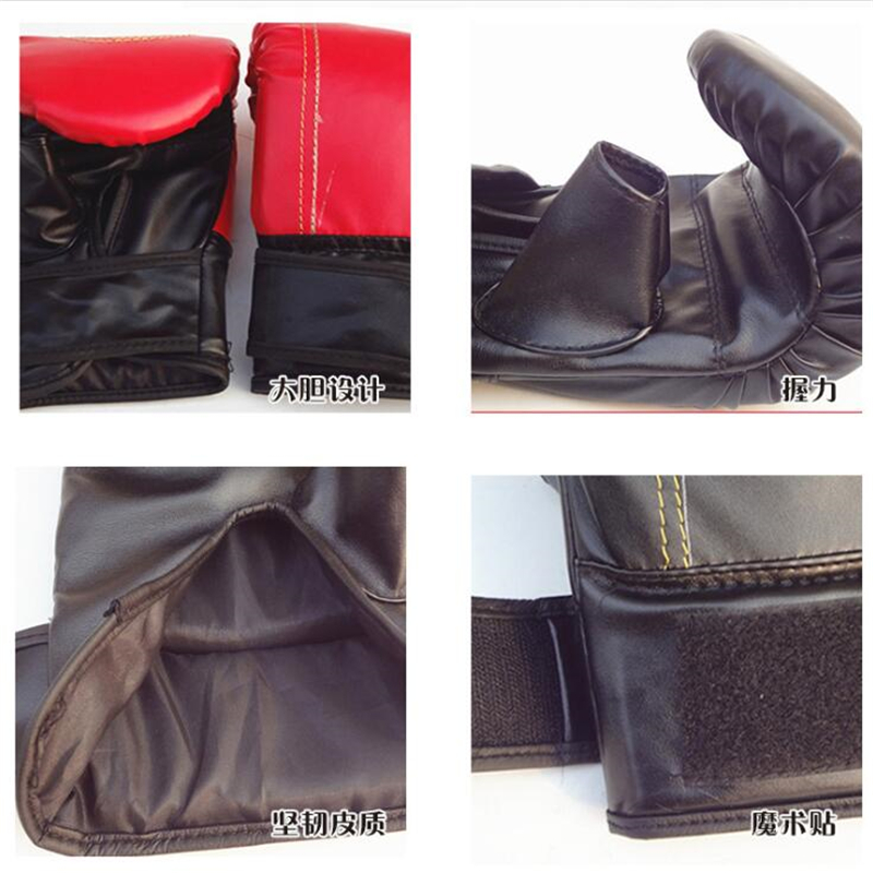 1Pair Red & Black Adult Boxing Gloves Professional Sandbag Liner Gloves Men/women Boxing Gloves For Training / Fitness