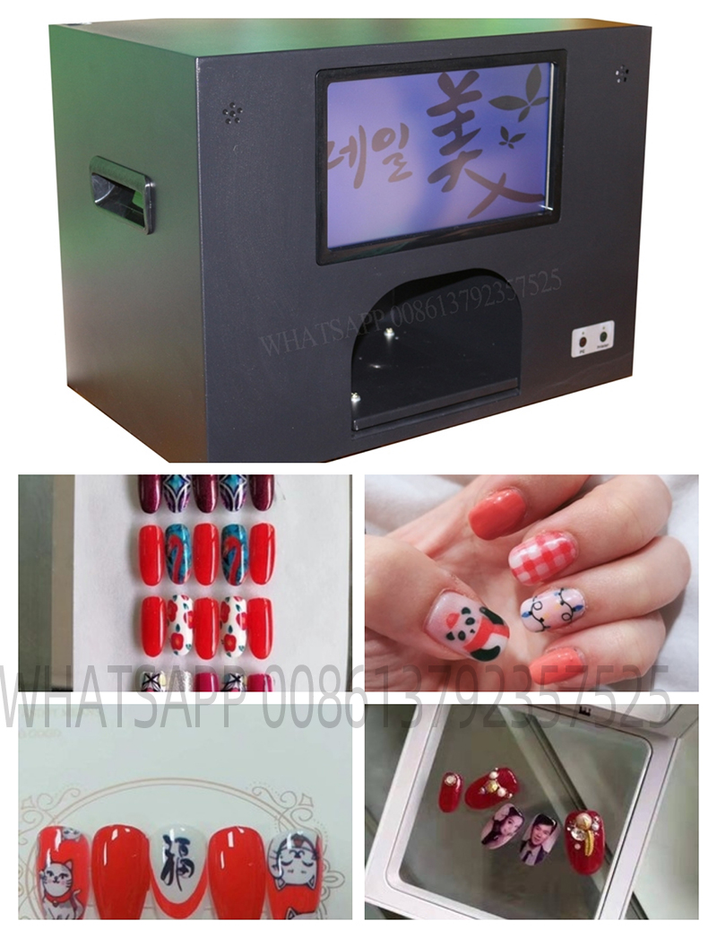2020 best selling nail printer built with computer and screen nail machine printing on 5 real nails and nail tips