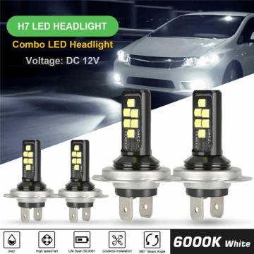 CAR H7 H4 Combo LED Headlight Kit Bulbs High Low Beam 60W 52000LM 6000K Kit Car Headlight Bulbs(LED) Car Lights