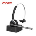 Mpow M5 Pro Bluetooth 5.0 Headphones with Mic Charging Base Wireless Headset for PC Laptop Call Center Office 18H Talking Time