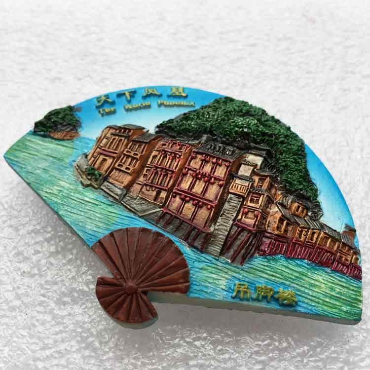 Fridge Magnets Phoenix Ancient City Hunan China Tourism Souvenir 3D-landscape Refrigerator stickers Home Decoration Gift Ideas