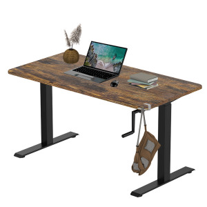 Manual Standing Desk Adjustable Height Game Desk Crank Adjustable Desk, Adjustable Computer Desk, Manual Stand Up Desk