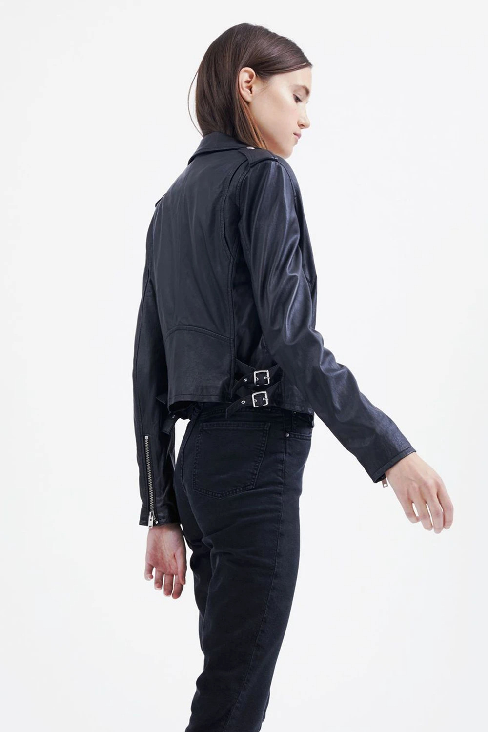Colorful Pu Leather Jacket For Women