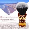 Synthetic Badger Shaving Brush Resin Handle Nylon Bristles Hair Lathering Foam Brush for Men with Travel Case Wet Shave Knot 22m