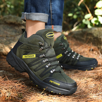 Men Outdoor Hiking Shoes Trail Trekking Shoes Luxury Designer High Top Breathable Sneakers Men 2021 Non-slip Casual Hiking Boots