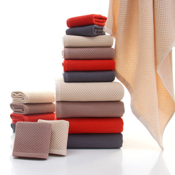 1pc Super Soft Honeycomb Cotton Towel Solid Color Super Absorbent Portable Hair Face Towels Travel Bathroom Towel For Home Hotel