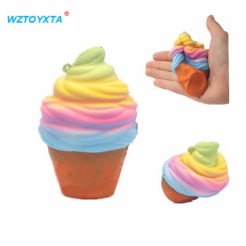 New 10CM Kids PU Candy Color Ice Cream Ball Squishy Toy Cake Bread Gag Joke Toys Slow Rising Squeeze P15 Fidget Hand Spinner Lol