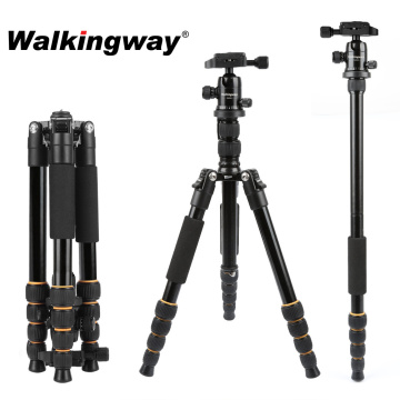 Q666 Lightweight Camera Tripod Stand Stativ trípode Portable Professional Aluminum Travel Monopod Ball Head Compact for DSLRs