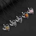 Love Heart Birthstone Necklaces for Women Gemstone Pendant Forever Diamond Jewelry Valentine's Day Christmas Anniversary