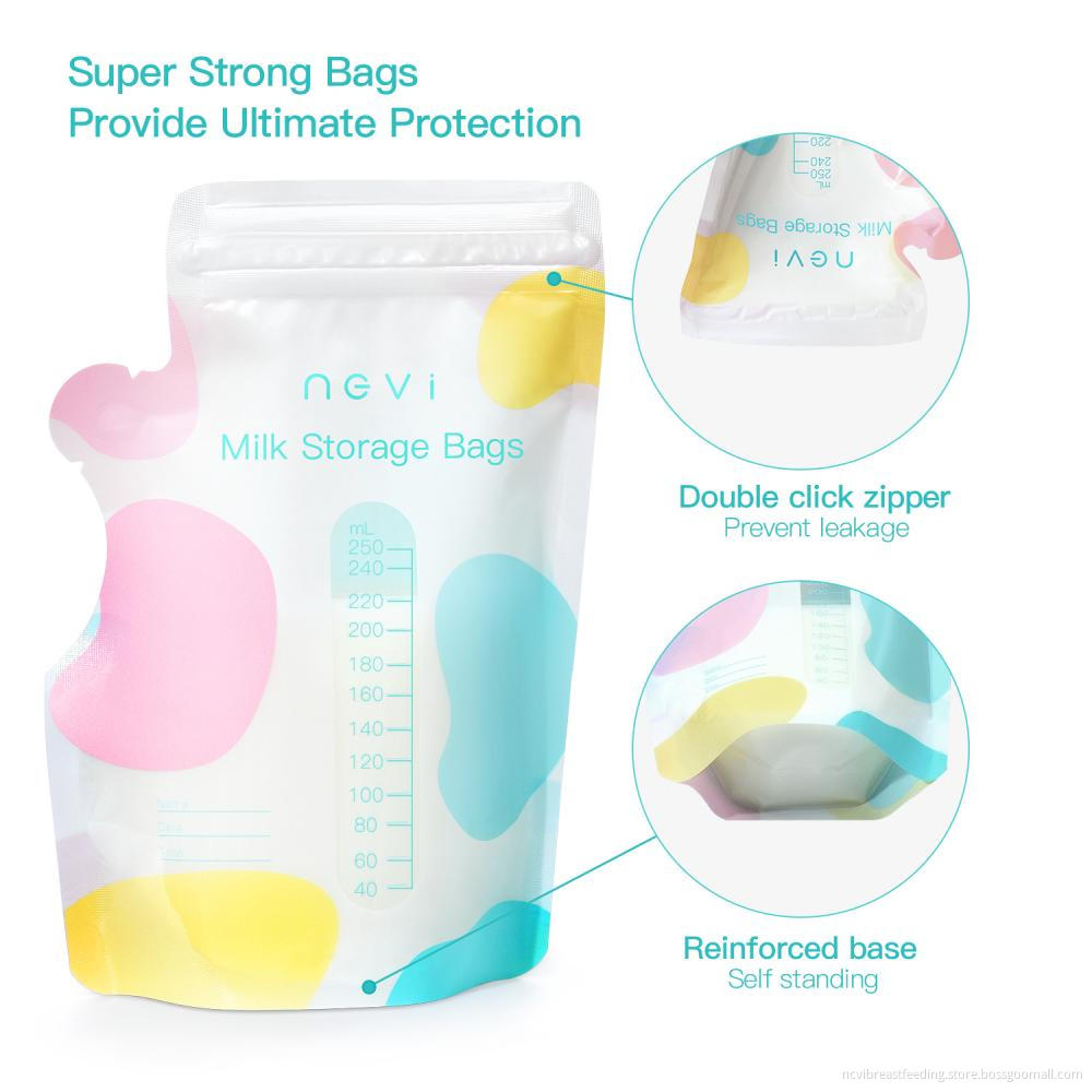 Double Zipper Seal Sterilized Breastmilk Storage Bags