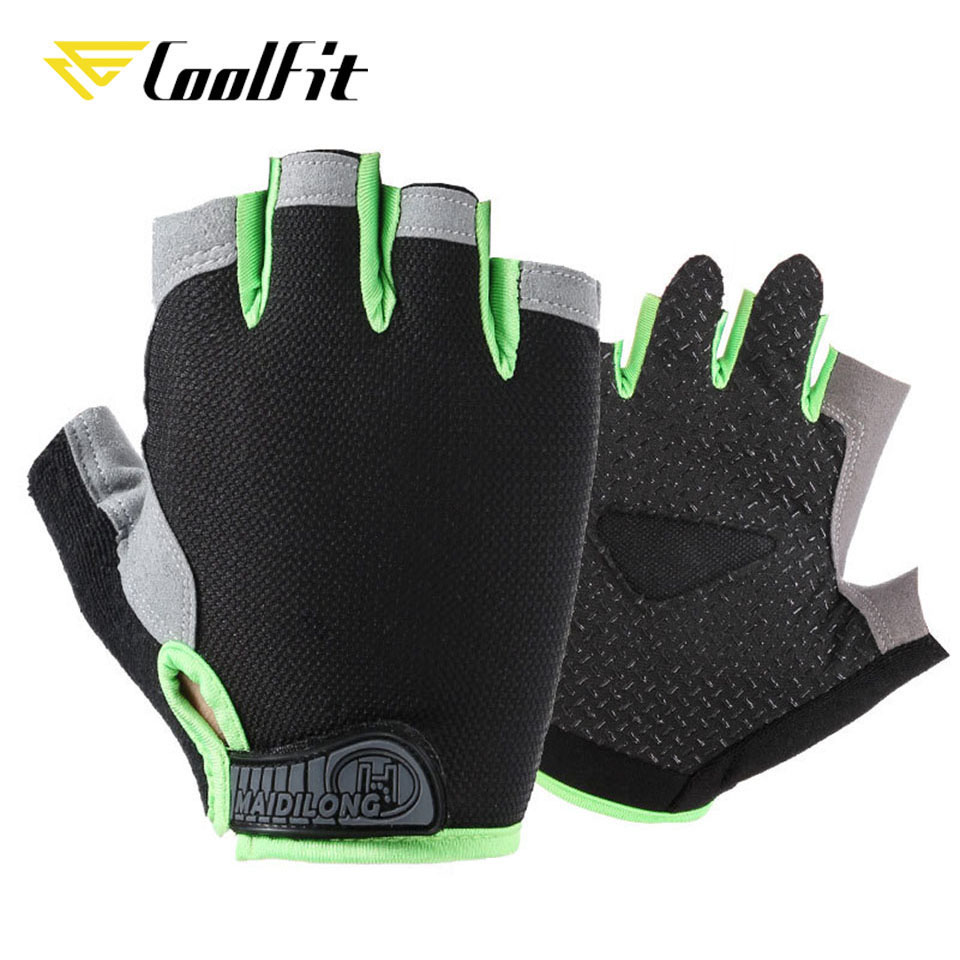 CoolFit Breathable Fitness Gloves Silicone Palm Hollow Back Gym Gloves Weightlifting Workout Dumbbell Crossfit Bodybuilding