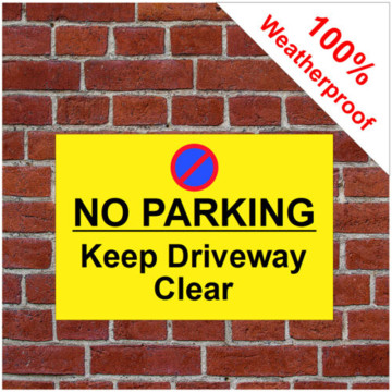 NO PARKING (warning) signs PVC plaque and vinyl stikcers