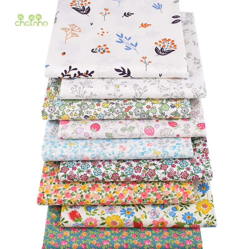 Small Floral Series,Printed Twill Cotton Fabric,Thick,Soft,Opaque,Patchwork Clothes,DIY Sewing&Quilting Material For Baby&Child