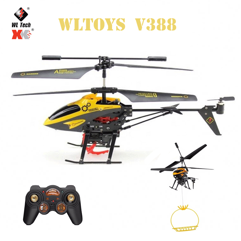 Original Wltoys V388 RC Drone 2.4G 3.5CH Colorful Lights With Hanging Basket RC Quadcopter Helicopter Toys For Kids Gifts