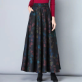 Mom Plus Size Vintage High Waist Woolen Skirts Spring Winter 2019 Fashion Women Maxi Skirts Female Casual Office Long Streetwear