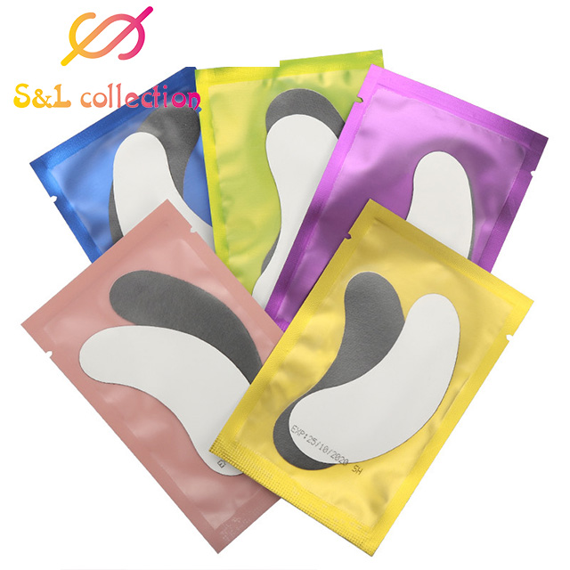 Purple Color Eyelashes Patches For Eyelash Extension 50 pairs Under Eye Pads Eye Gel Patch Lint-free Eye Tips Sticker Patches
