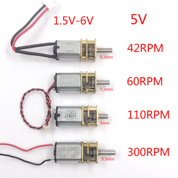 Small mini N20 Full Metal Gear Motor DC 3V -6V 5V 42RPM 60RPM 110RPM 300RPM Slow Speed High torque motor DIY hobby toy