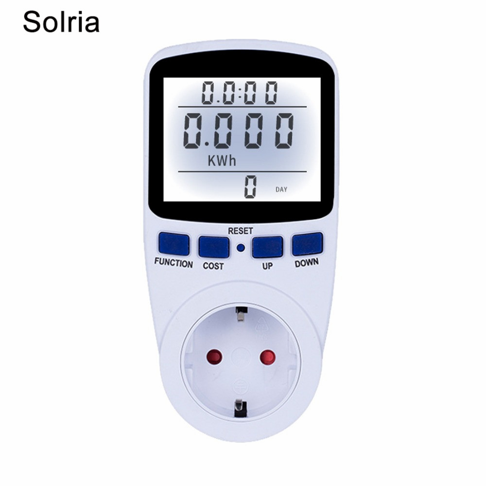 AC Power Meters 220V Digital Wattmeter EU Energy Meter Watt Monitor Electricity Cost Diagram Measuring Socket Analyzer Tools