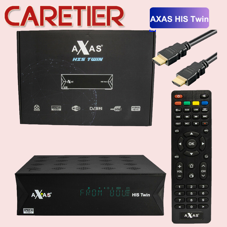 2020 Axas His Twin DVB-S2/S HD Satellite TV Receiver WiFi + Linux E2 Open ATV 6.3 smart tv box replace ZGEMMA box